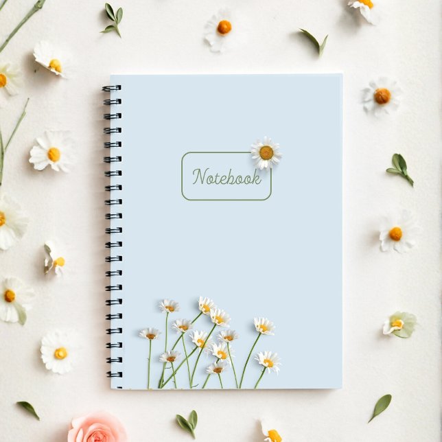 Cahier personnalisé Bleu Daisy (Créateur téléchargé)