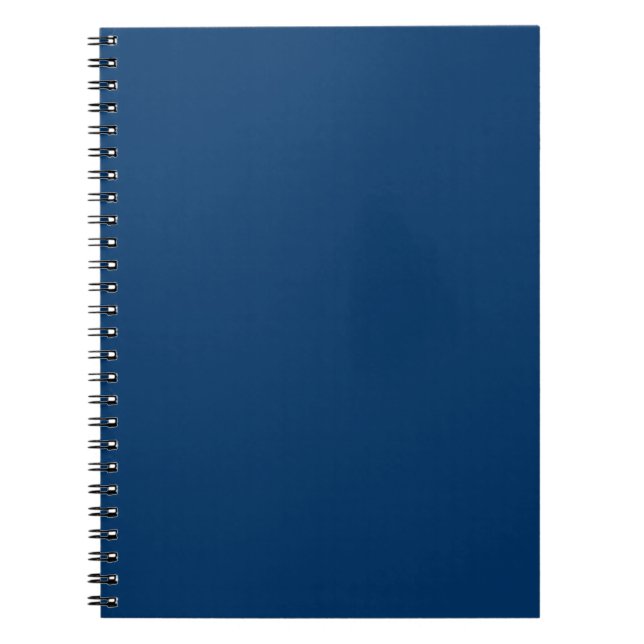 Cahier personnalisé bleu minuit en spirale – Comma (Devant)
