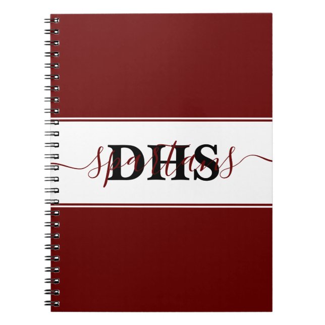 Cahier personnalisé bloc de couleur de l'école (Devant)