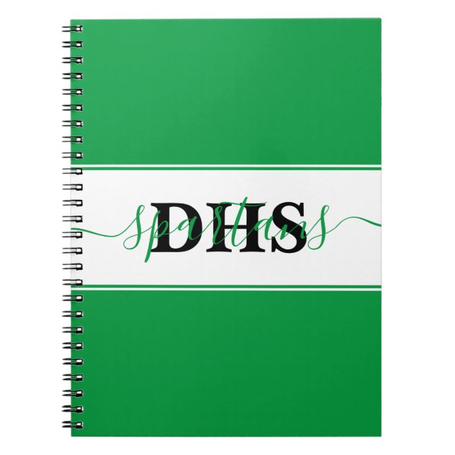 Cahier personnalisé bloc de couleur de l'école (Devant)