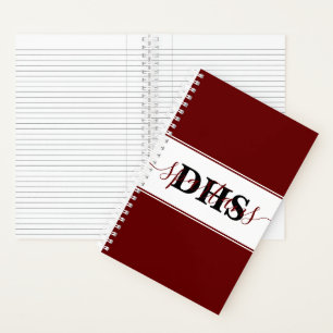 Cahier personnalisé bloc de couleur de l'école