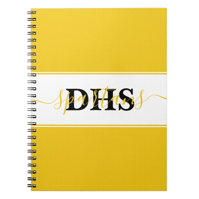Cahier personnalisé bloc de couleur de l'école (Devant)
