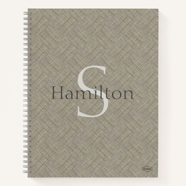 Cahier Personnalisé Brun - HAMbWG (Devant)