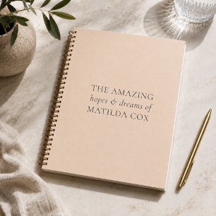 Cahier personnalisé Cadeau de cahier de rêves et