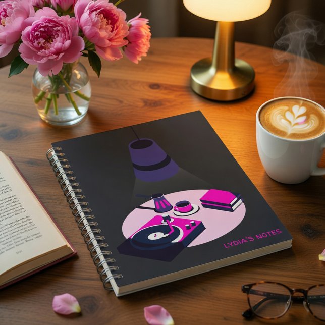 Cahier Personnalisé Café en Vinyle Moderne (Créateur téléchargé)