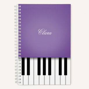 Cahier personnalisé clavier de musique piano viole