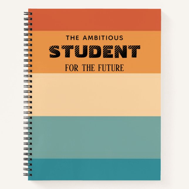 Cahier Personnalisé Coloré (Devant)