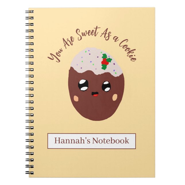 Cahier Personnalisé Cookie Mignon (Devant)