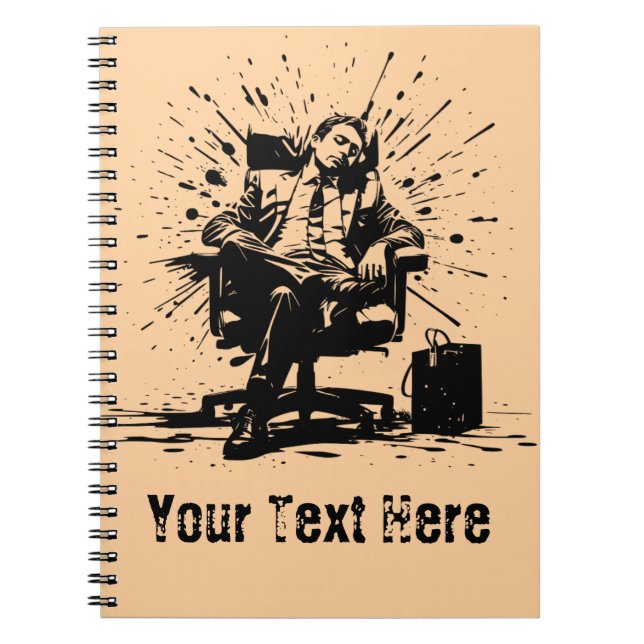 Cahier personnalisé d'art grunge drôle pour le bur (Devant)