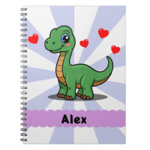 Cahier personnalisé de dinosaure Brachiosaure