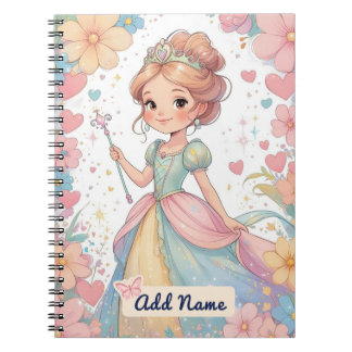 Cahier personnalisé de princesse – Ajouter un nom