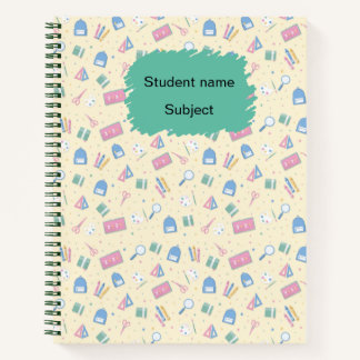 Cahier personnalisé de rentrée scolaire | Nom pers