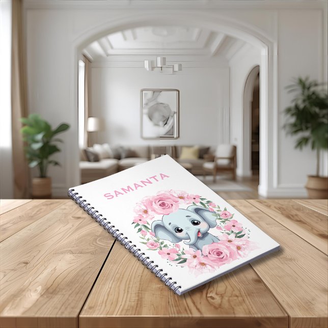 Cahier personnalisé éléphant (Créateur téléchargé)