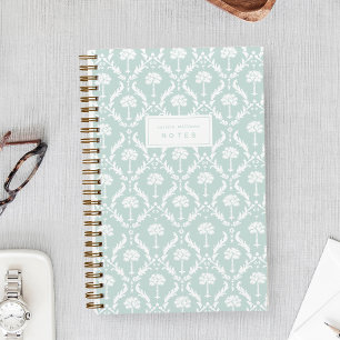 Cahier personnalisé en damassé de palme Seaspray
