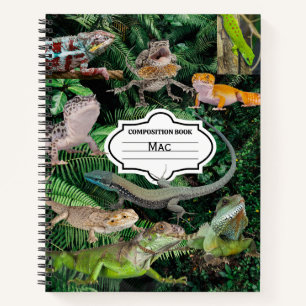 Cahier personnalisé en spirale Lézard