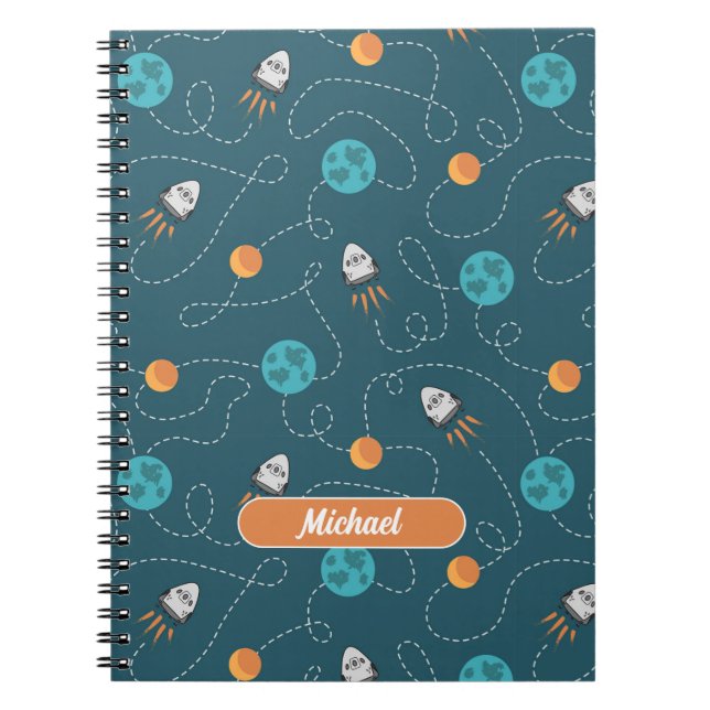Cahier personnalisé en spirale Space Explorer (Devant)
