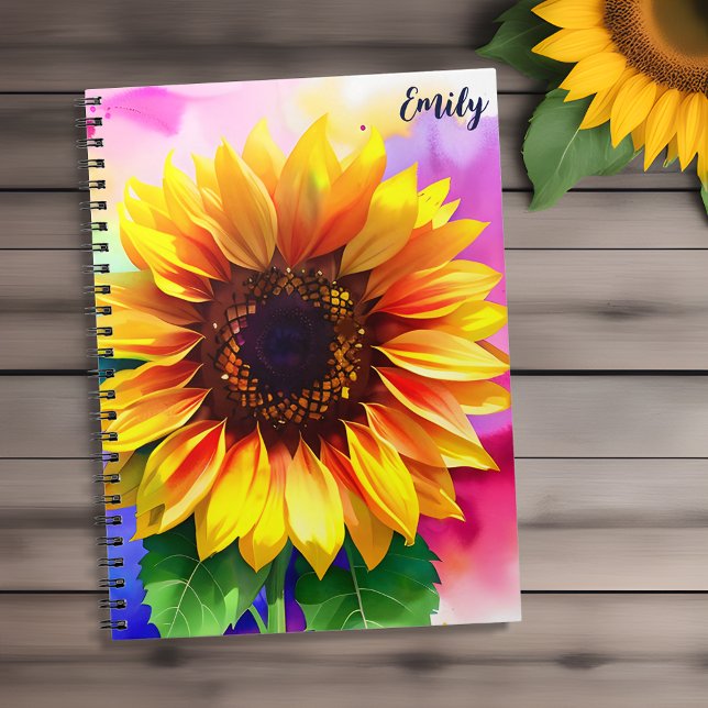 Cahier personnalisé et tournesol (Nature's Colors, Your Notebook Wonders! 🌻📒)