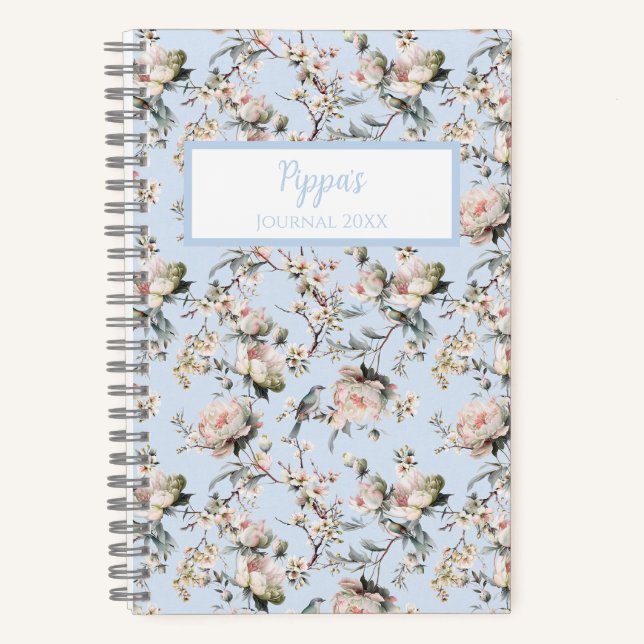 Cahier personnalisé Fleur de Fleur Bleue (Recto)