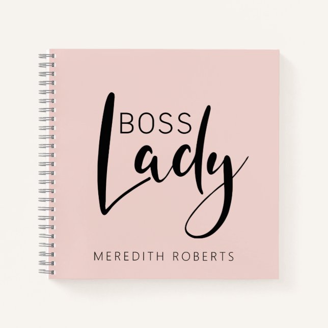 Cahier personnalisé Logo Dame Patronne Rose Rouge (Devant)
