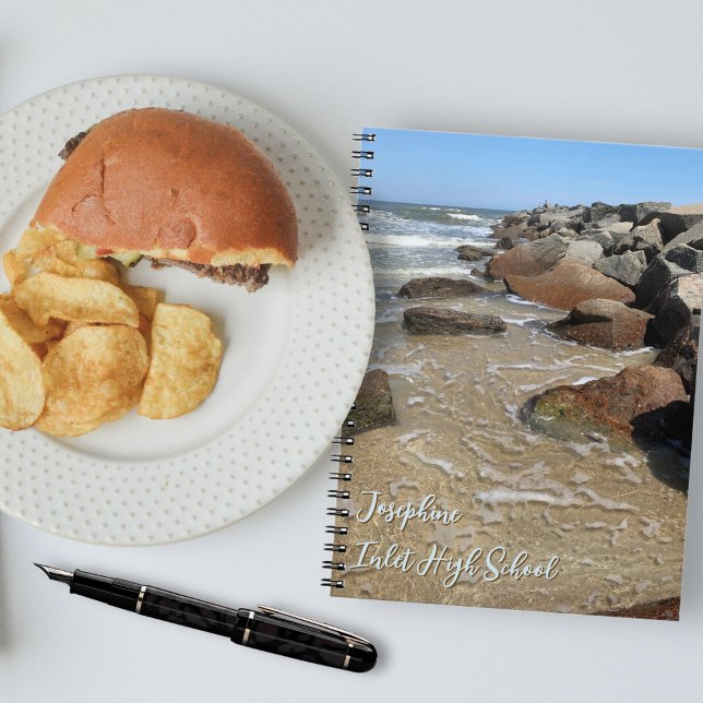 Cahier personnalisé Ocean Jetty Rocks (Créateur téléchargé)