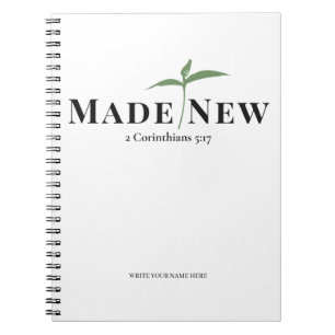Cahier personnalisé pour chrétiens refait à neuf