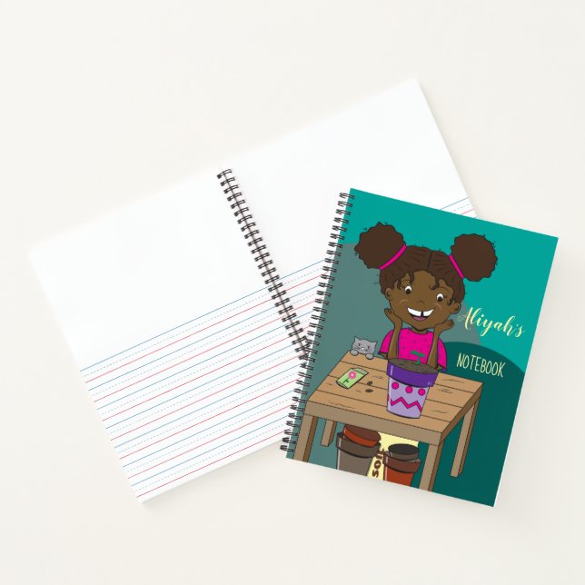Cahier personnalisé pour enfants avec écriture man (Intérieur)