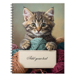 Cahier personnalisé pour enfants avec un chaton mi