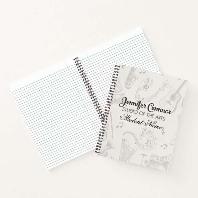 Cahier personnalisé pour étudiant (Intérieur)