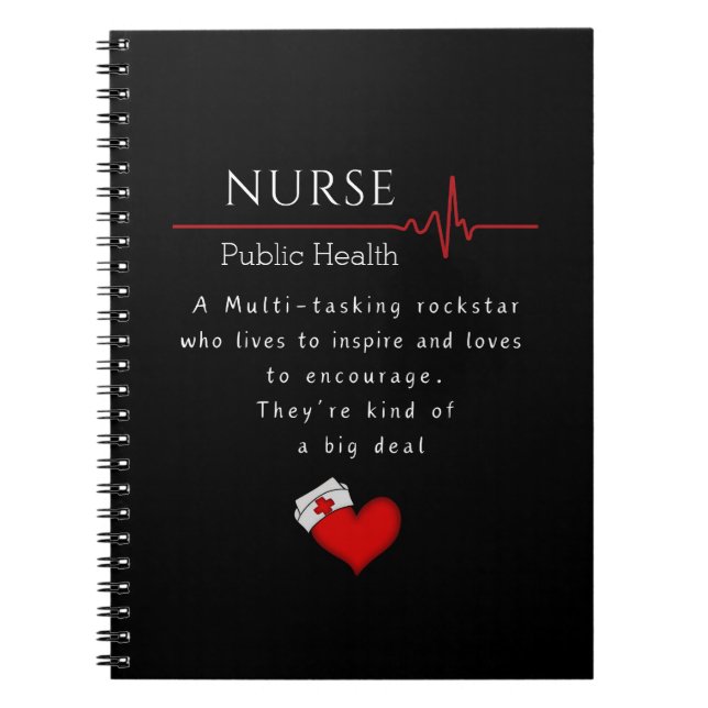 Cahier personnalisé pour spécialité d'infirmière (Devant)