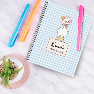 Cahier personnalisé Silly Goose Pink Bow Coquette