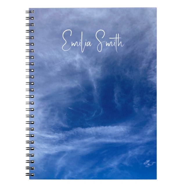 Cahier Personnalisé Stylé Bleu Ciel (Devant)