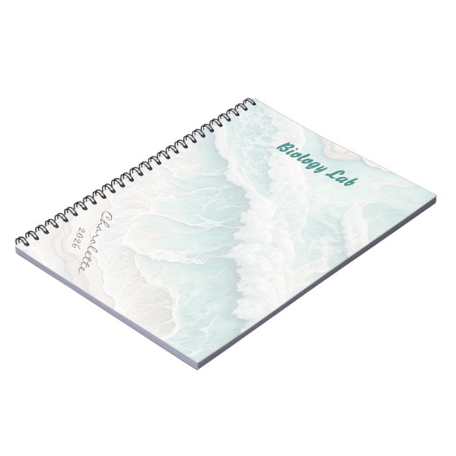 Cahier personnalisé sur le thème de la plage (Côté gauche)