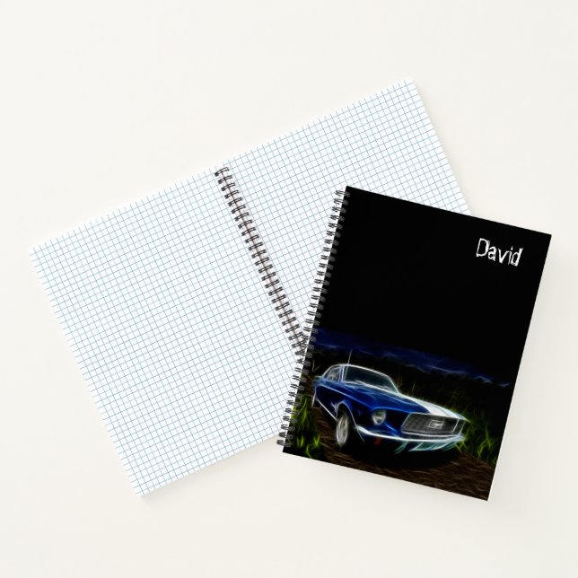 Cahier personnalisé sur le thème de la voiture (Intérieur)