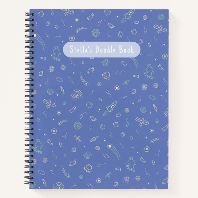 Cahier personnalisé sur l'espace (Devant)