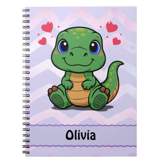 Cahier personnalisé T-Rex dinosaure (Devant)