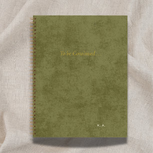 Cahier personnalisé vert 'À suivre'*