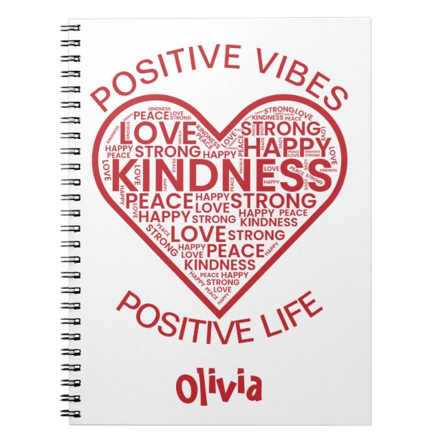 Cahier Personnalisé Vibrations Positives Vie Posit (Devant)