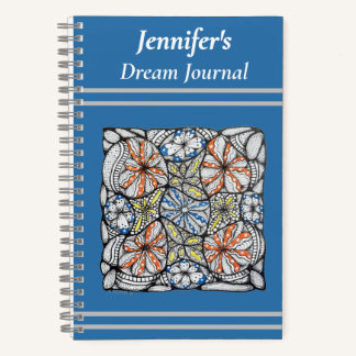 Cahier personnalisé Zen Doodle noir et art pop vib