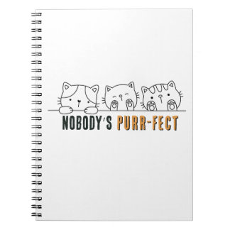 Cahier Personne n'est Purr-fect (6,5" x 8,75")