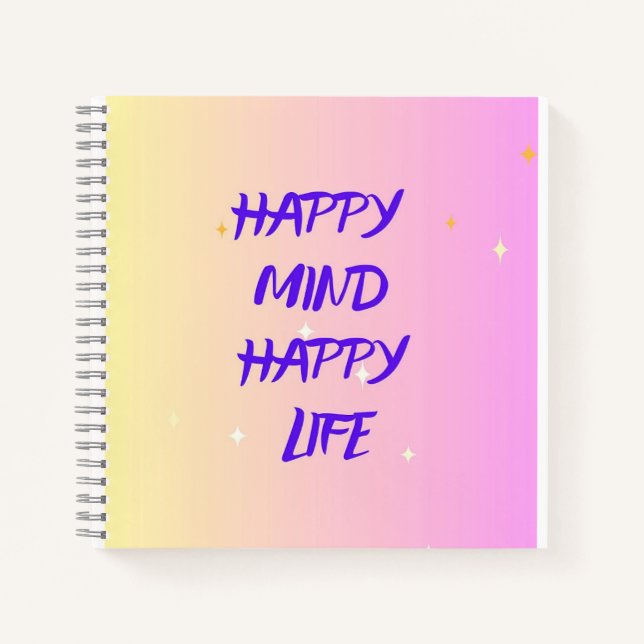 Cahier personnel à reliure spirale – Motivationnel (Devant)