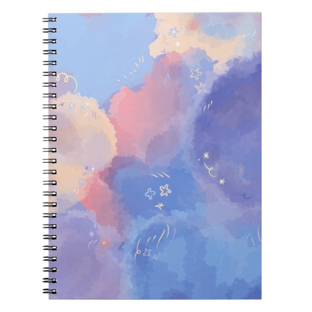 Cahier photo à spirale aquarelle rose (80 pages) (Devant)
