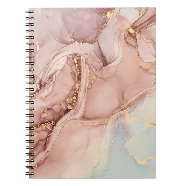Cahier photo à spirale aquarelle rose (80 pages) (Devant)