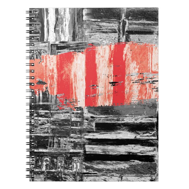 Cahier photo à spirale – Design abstrait Red Pulse (Devant)