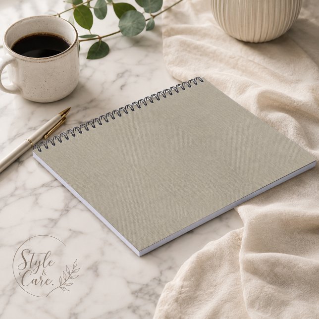 Cahier photo à spirale élégant à texture gris clai (Elegant Light Gray Texture Spiral Photo Notebook)