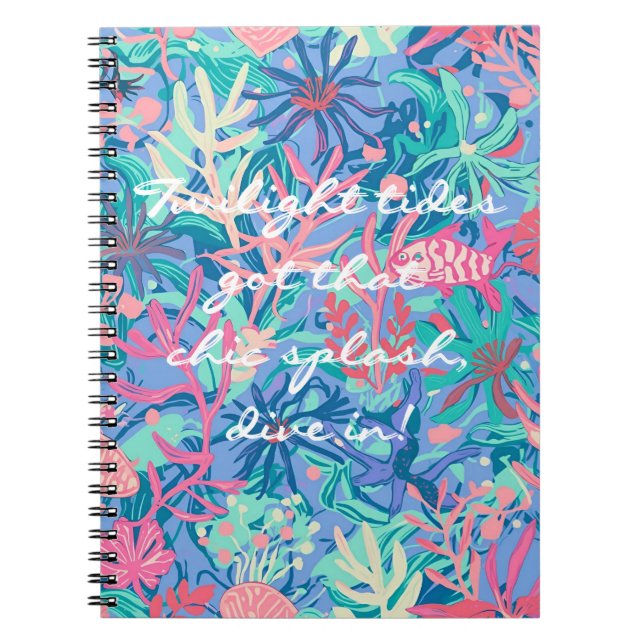 Cahier photo à spirale graphique élégant (Devant)