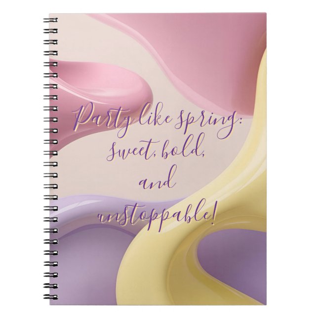 Cahier photo à spirale graphique élégant (Devant)