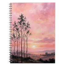 Cahier photo à spirale – Paysage de coucher de sol