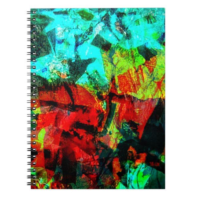 Cahier photo abstrait spirale bleu clair, bleu dou (Devant)