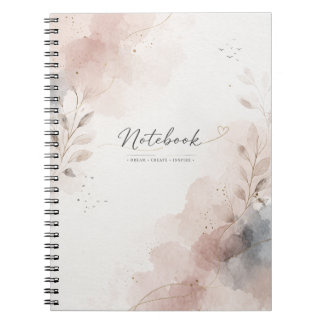 Cahier photo de spirale florale esthétique