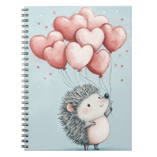 Cahier photo d'un hérisson mignon avec spirale en